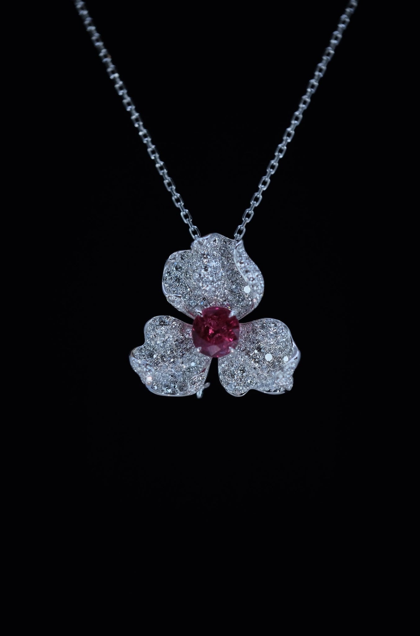 Bespoke Archive | Ruby and Diamond Multi-Wear Jewelry in 18K White Gold