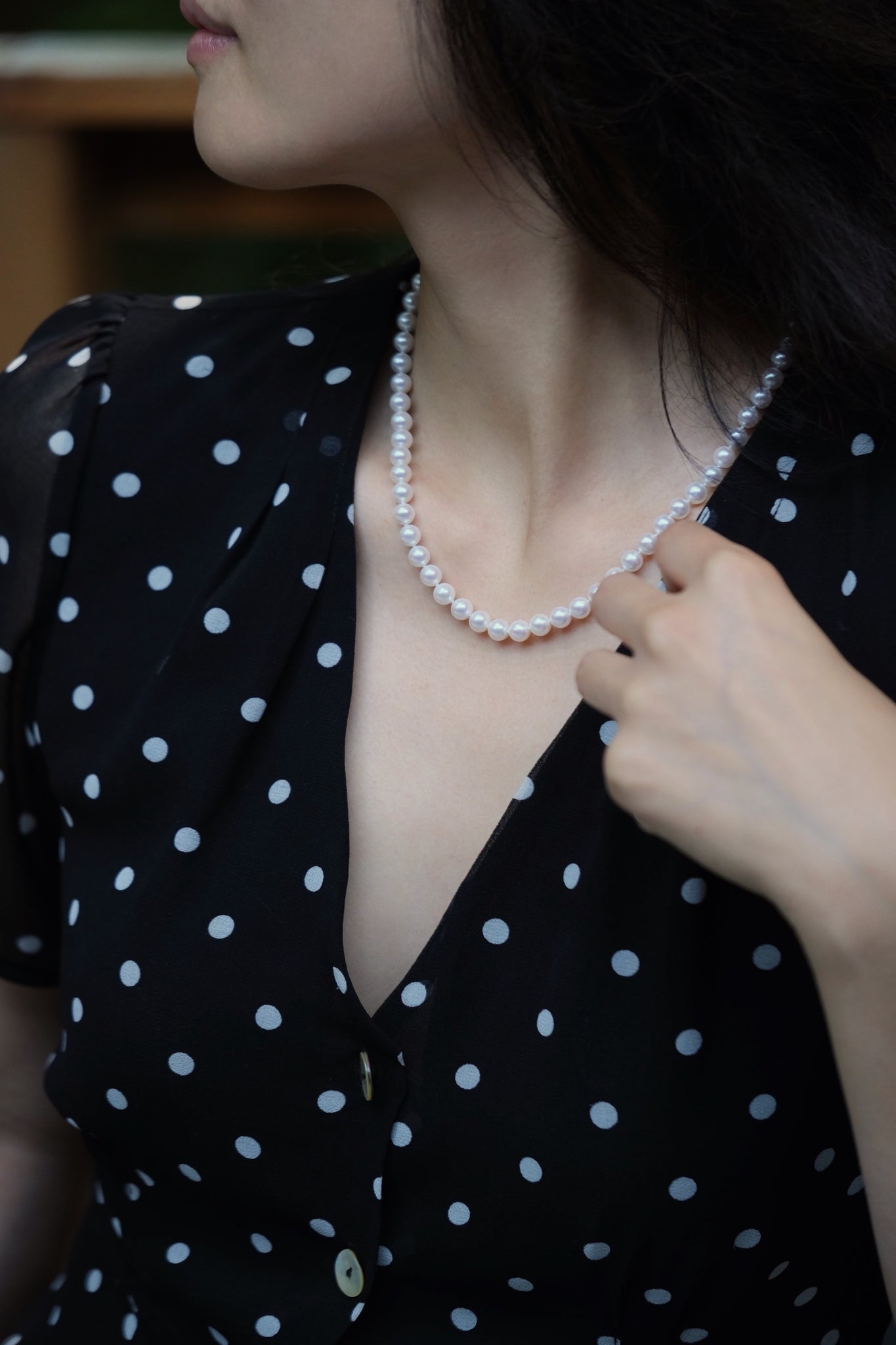 Noble | 6.5-7mm Pink Hanadama Akoya Pearl Necklace