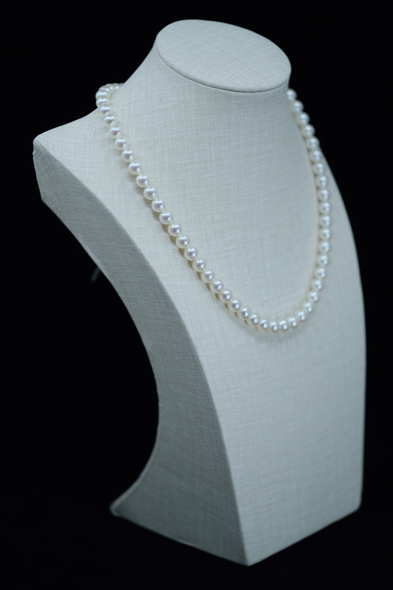 Noble | 6.5-7mm Natural White Hanadama Akoya Pearl Necklace