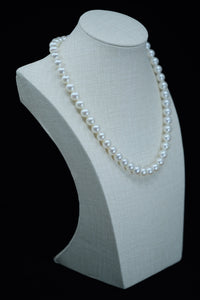 Noble | 8.5-9mm Natural White Hanadama Akoya Pearl Necklace