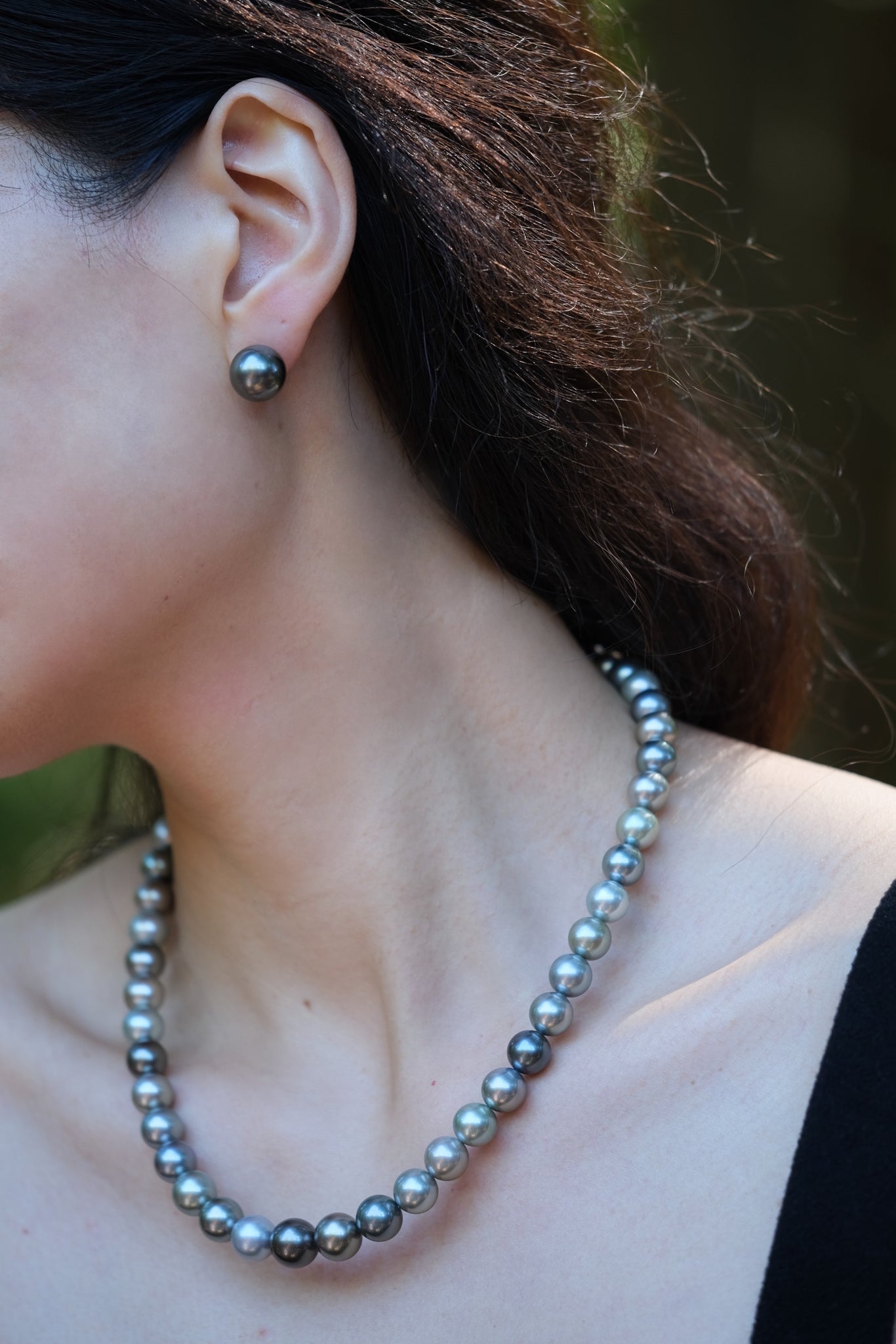 Noble | 9-11mm Aurora Black Butterfly Queen Pastel Multicolor Tahitian Pearl Necklace | オーロラ 黒蝶クイーン