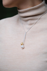 Urbaine | Mixed South Sea Drop Pearl Pendant in 18K White Gold