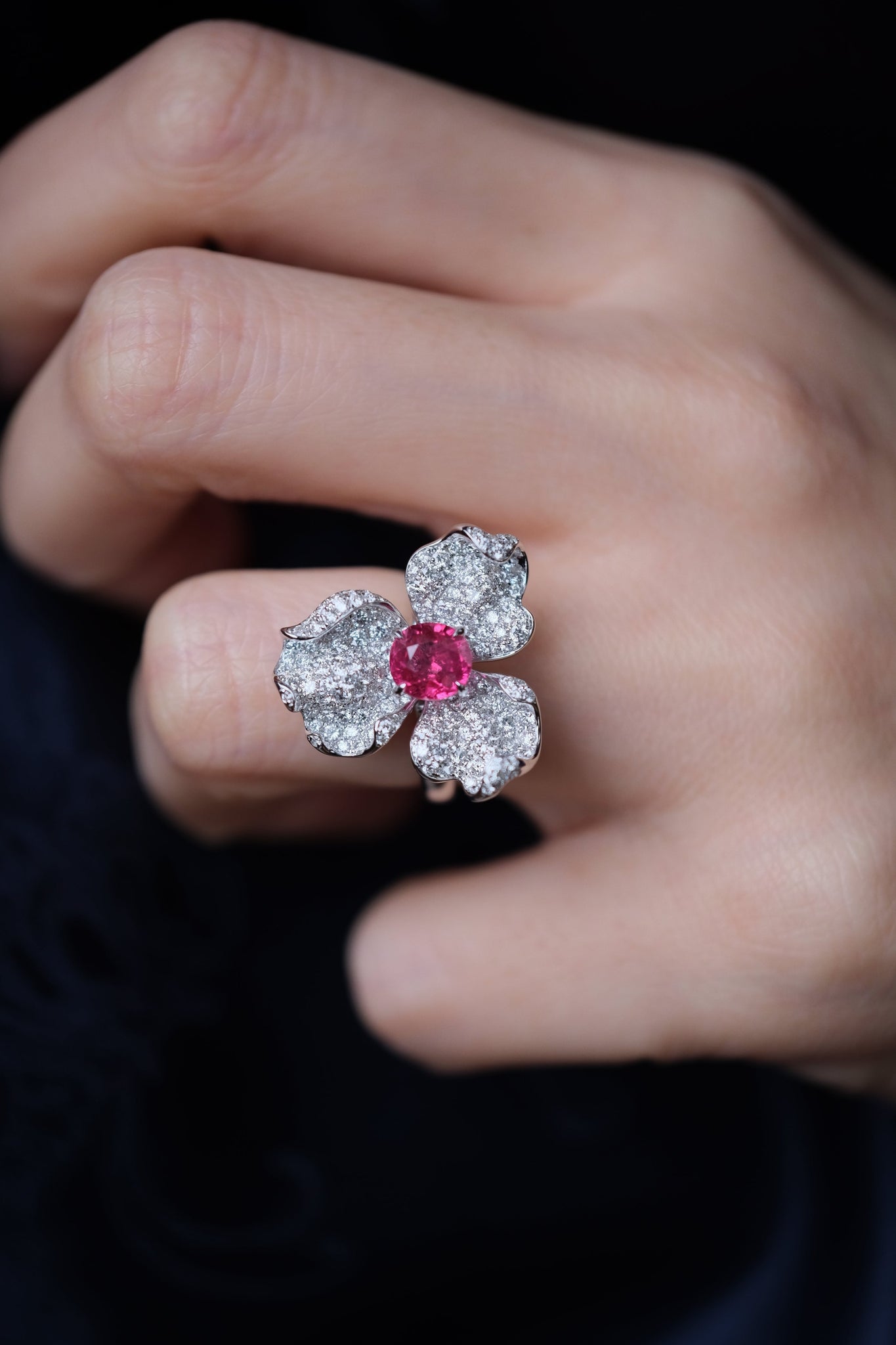 Mélodie | Ruby and Diamond Multi-Wear Jewelry in 18K White Gold