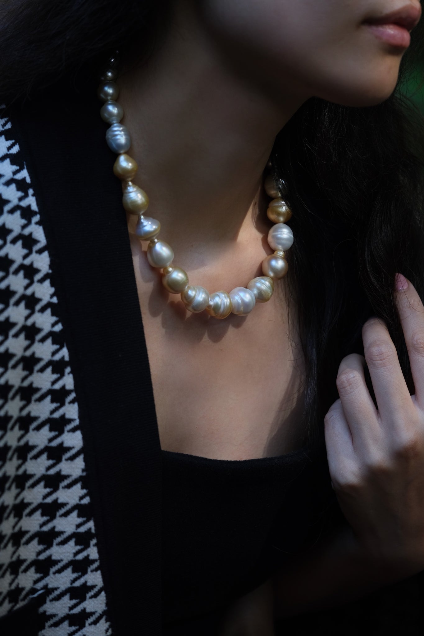 Jardin | 17x12mm Mixed South Sea Baroque Pearl Necklace