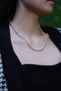 Jardin | 4.5x7.5mm Akoya Pearl Necklace | Size-Graduated Semi-Baroque Multi-Color