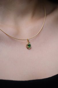 Noble | Tsavorite and Diamond Universal Pendant in 18K Yellow Gold