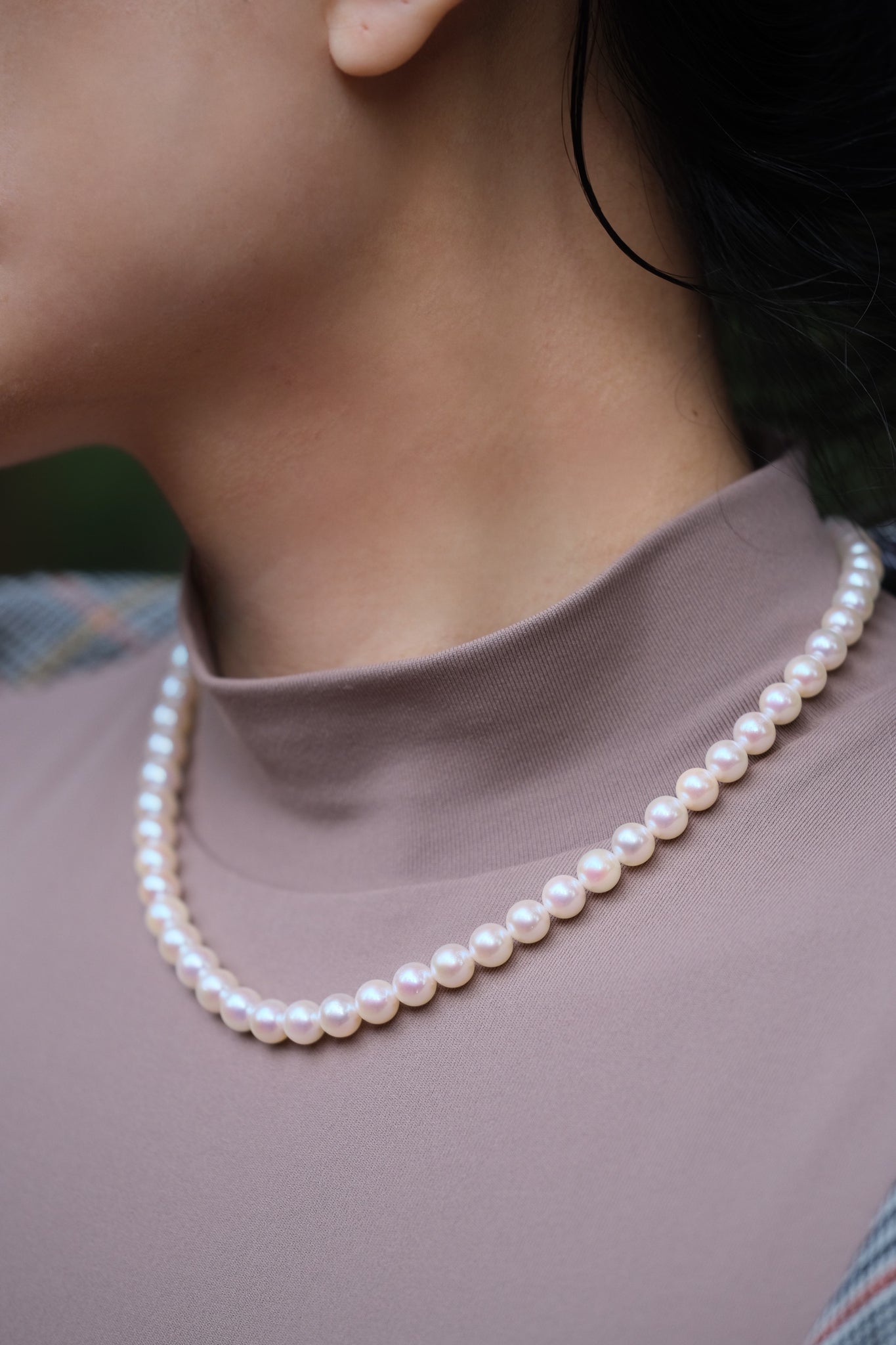 Classique | 7-7.5mm Pink Hanadama Akoya Pearl Necklace