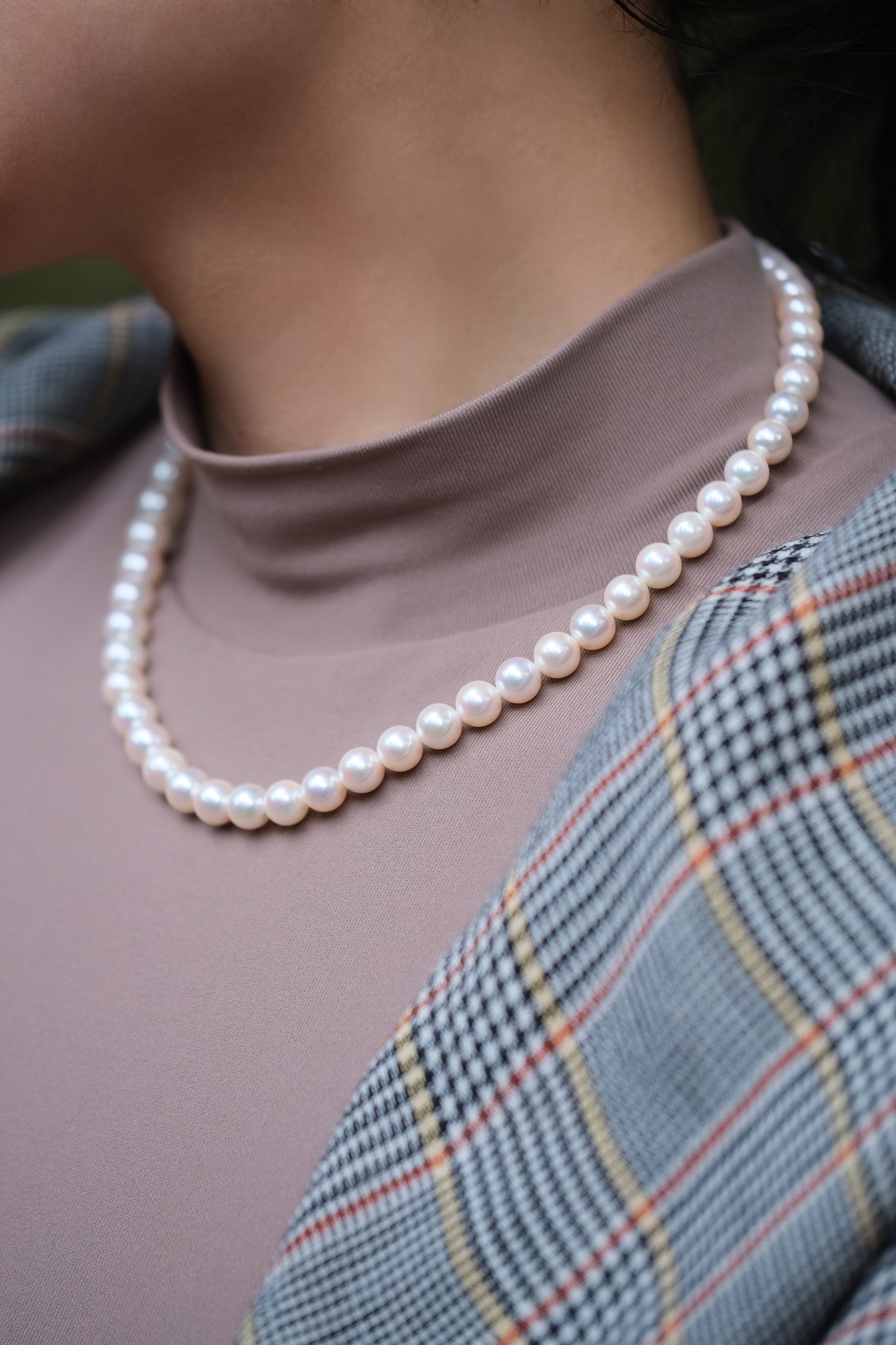 Classique | 7.5-8mm Pink AAA Akoya Pearl Necklace