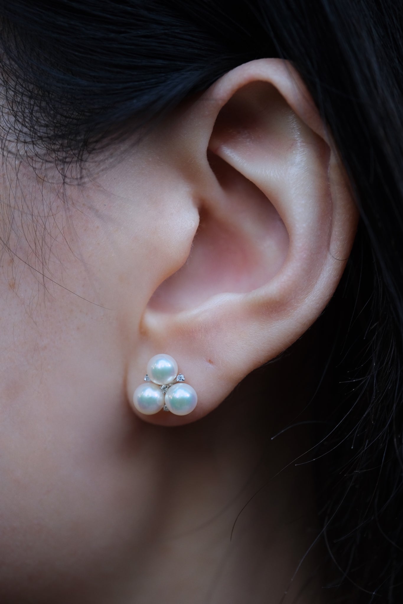 Urbaine | Top Picked Akoya Pearl and Diamond Earrings in 18K Gold