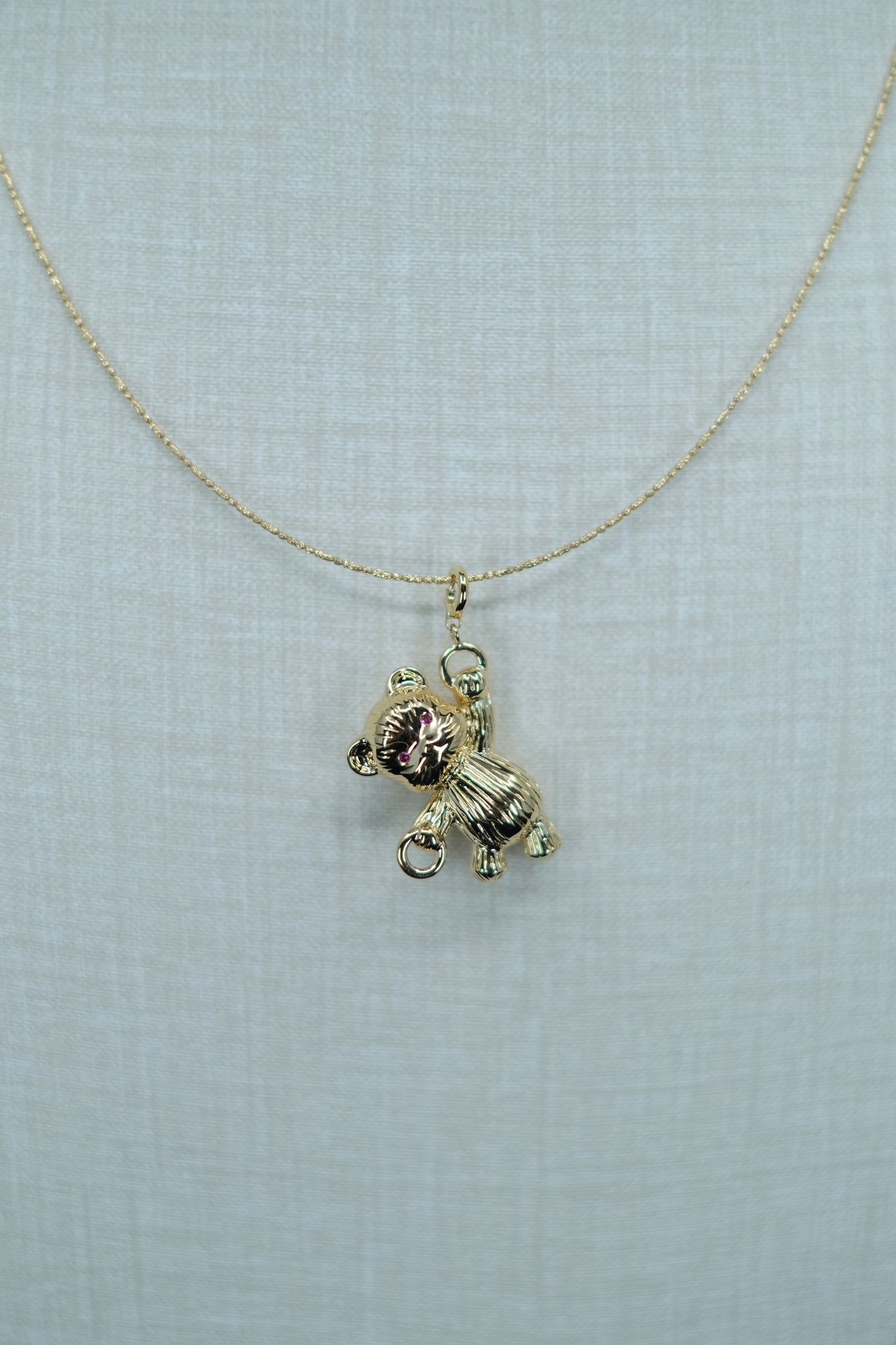 Mélodie | Mini Bear Figure Multi-Wear Pendant in 18K Yellow Gold