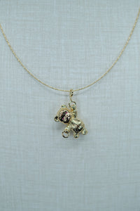 Mélodie | Mini Bear Figure Multi-Wear Pendant in 18K Yellow Gold