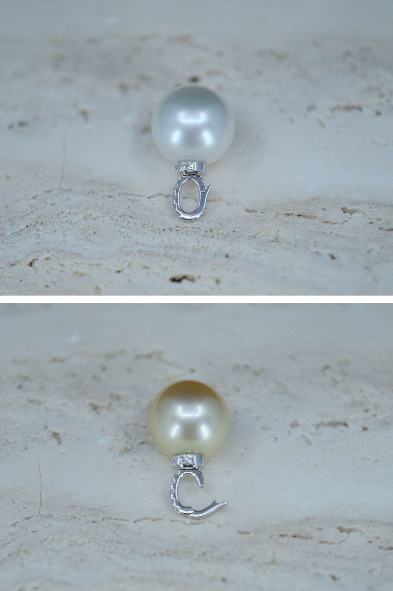 Urbaine | South Sea Pearl and Diamond Universal Pendant in 18K White Gold